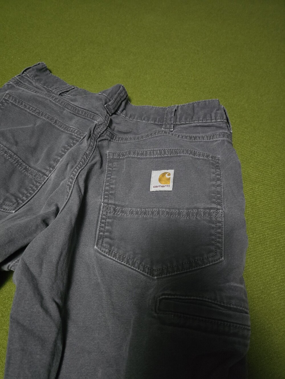 Carhartt Men’s Charcoal Gray Relaxed Carpenter Jeans